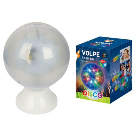 светильник-проектор светодиодный VOLPE Disco шар 3D RGB 4,5Вт