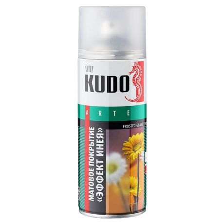 покрытие декоративное аэрозольное KUDO Эффект инея для стекла матовое 520мл, арт.ЭК000126328