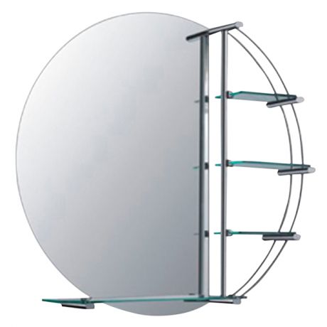 зеркало для ванной Шар D 77 см 4 полки