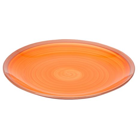 тарелка FIORETTA Wood Orange 27см обеденная керамика