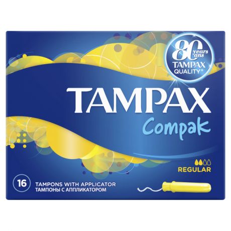 тампоны TAMPAX Compak Regular 16шт