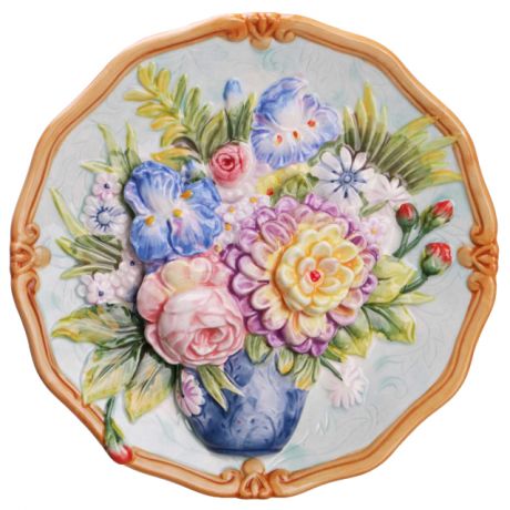 тарелка декоративная LEFARD Цветы 20см настенная керамика
