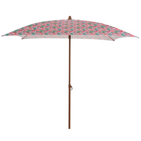 зонт пляжный с полосками 150х150х200см с цветами