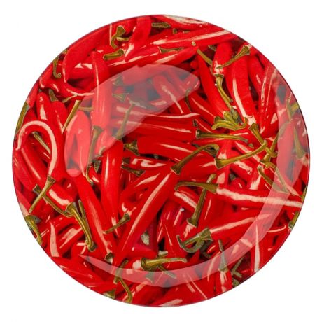 блюдо Chili Pepper круглое 25х25 см, стеклянное