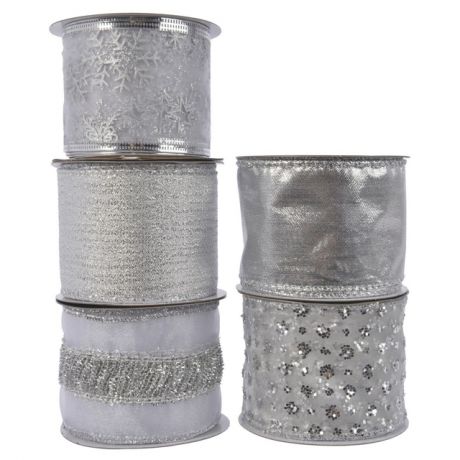 лента декоративная серебро в асс-те