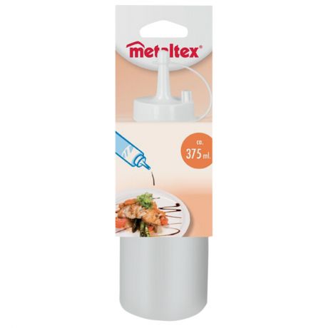 бутылка METALTEX для соусов, жидкого теста, украшения выпечки, 375 мл, пластик