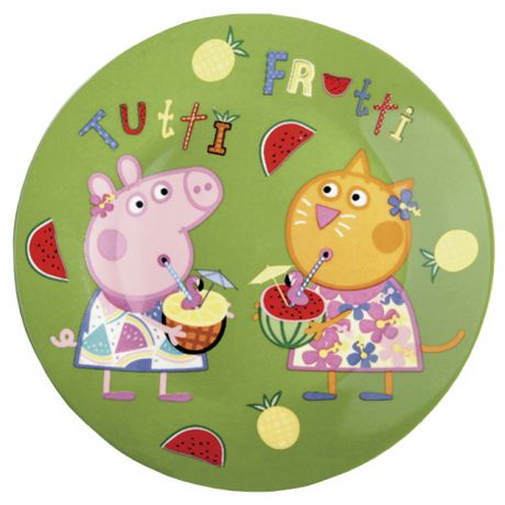 тарелка Свинка Пеппа фрукты 19см керамика
