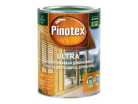 средство деревозащитное PINOTEX Ultra 1л бесцветное, арт.55482-18001 1