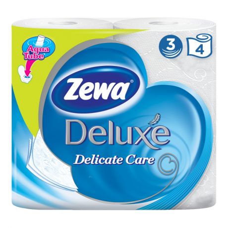 бумага туалетная ZEWA Deluxe 4 шт./уп. 3-сл, 145 листов, без аромата