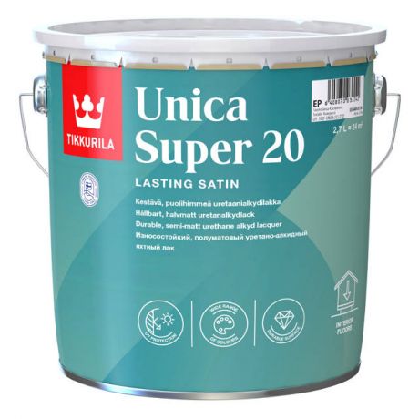 лак алкидно-уретановый UNICA SUPER EP 2,7л п/матовый, арт.55964040130