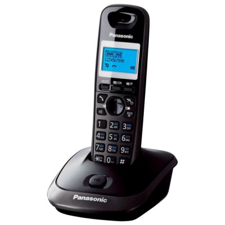 аппарат телефонный DECT PANASONIC KX-TG2511RUT, громкая связь, серый