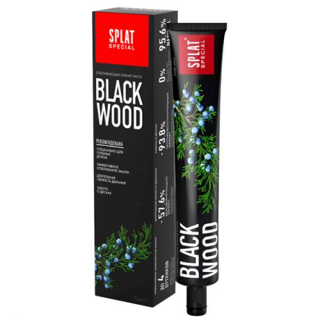 паста зубная SPLAT Blackwood, Черное дерево, 75 мл