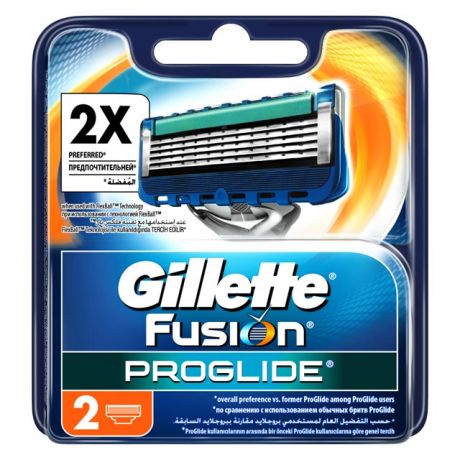 кассеты GILLETTE Fusion Pro Glide 2шт.