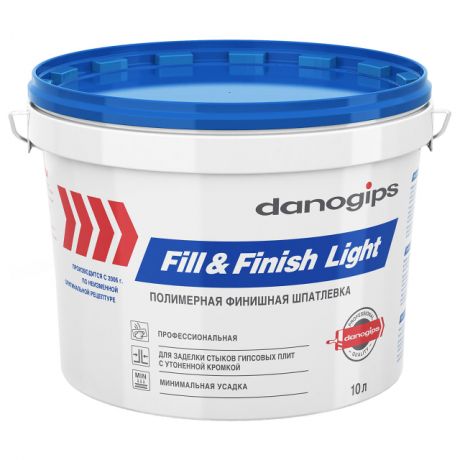 шпатлевка готовая DANOGIPS облегченная Fill&Finish Light 10л, арт.1155
