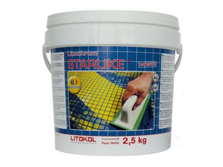 затирка для швов LITOKOL STARLIKE С.480 1-15мм 2,5кг серебристый, арт.С.480/2,5