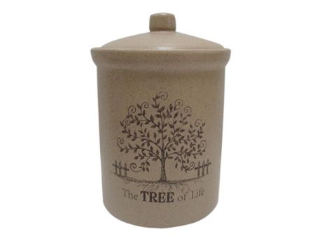 банка для продуктов Дерево жизни 0,4 л, круглая, керамика