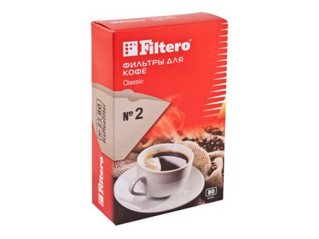 фильтры для кофе FILTERO 1х2/80 коричневые