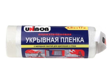 пленка защитная UNIBOB с клеящей лентой 10мкм 2,7х20м, арт.49694