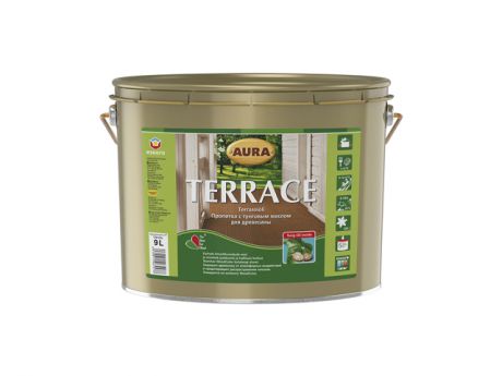 масло для террас AURA Terrace база под колеровку 9л, арт.6430011065578