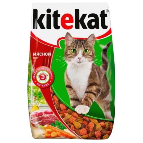 корм для кошек KITEKAT сухой Мясной пир 1,9кг