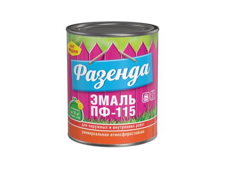 эмаль ЛЕНИНГРАДСКИЕ КРАСКИ ПФ-115 Фазенда глянц. 0,9кг серая, арт.700001840