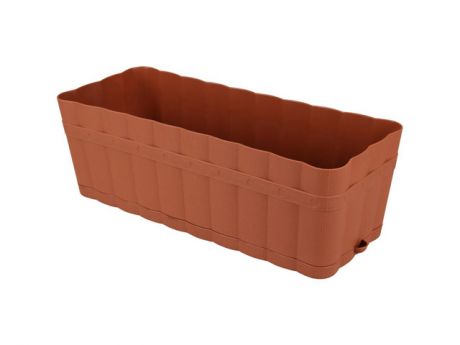 ящик балконный Изюминка, 6 л, пластик, цвет: коричневый