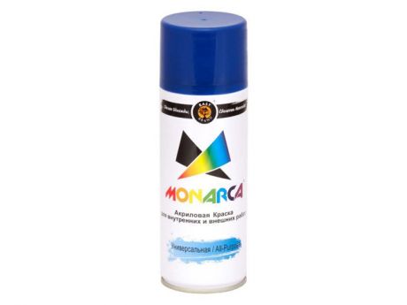краска аэрозольная MONARCA универсальная Сигнальный синий 400мл, арт.15005