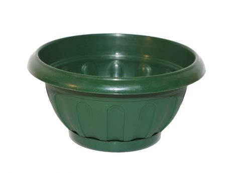 чаша Ирис с поддоном, пластик, 1,8 л, зеленый