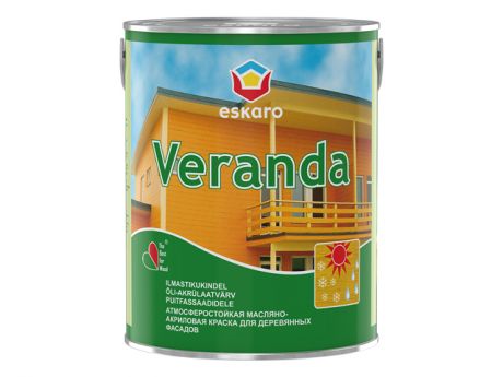 краска фасадная ESKARO Veranda база А 2,85л белая, арт.4740381000423
