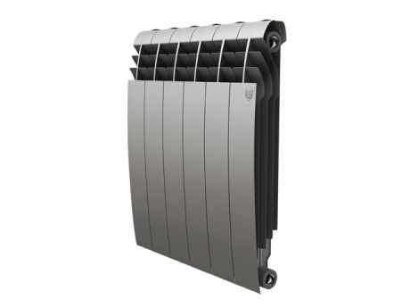 радиатор секционный биметаллический Royal Thermo BiLiner 500 серый 6 секций