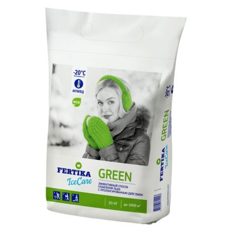 реагент противогололедный Fertika IceCare Green 20кг