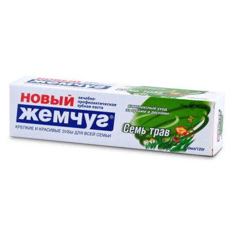 паста зубная НОВЫЙ ЖЕМЧУГ Семь трав, 100 мл