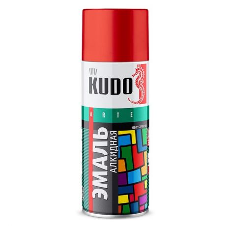 эмаль аэрозольная KUDO 1003 универсальная 520 мл красная, арт.ЭК000003510