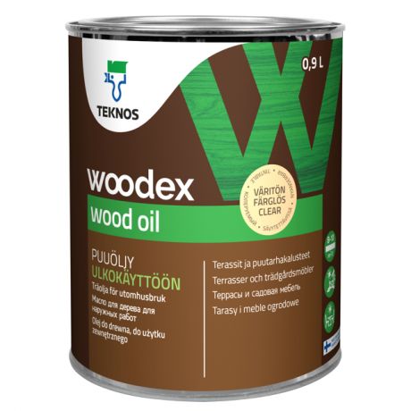масло для дерева ТEKNOS Woodex Wood Oil 0,9л бесцветное, арт.ЭК000129666