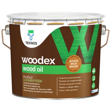 масло для дерева ТEKNOS Woodex Wood Oil 2,7л коричневое, арт.ЭК000129669
