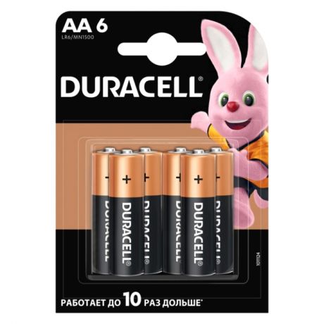 батарейка DURACELL LR6-6BL BASIC блистер 6 шт