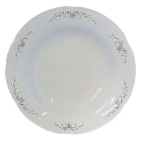 тарелка обеденная CMIELOW Камелия Серый орнамент, 27см, фарфор
