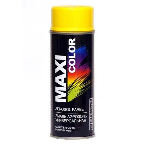 эмаль аэрозольная MAXI COLOR 400мл желтая, арт.1021MX