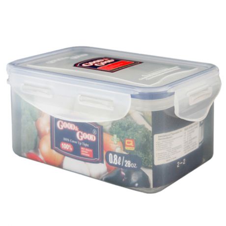 контейнер для продуктов GOOD&GOOD, 2,2 л, 13х20х13 см, пластик, силикон