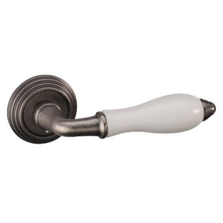 ручка дверная ADDEN BAU керамическая Porcellana V214, серебро