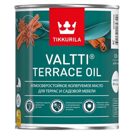 масло для террас TIKKURILA Valtti Terrace Oil EC 0,9л бесцветное, арт.700010363