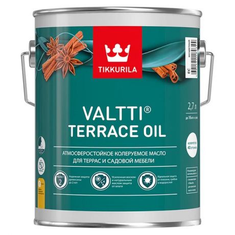 масло для террас TIKKURILA Valtti Terrace Oil EC 2,7л бесцветное, арт.700010364