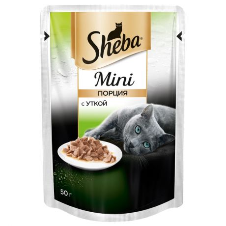 корм для кошек SHEBA Mini влажный с уткой 50г