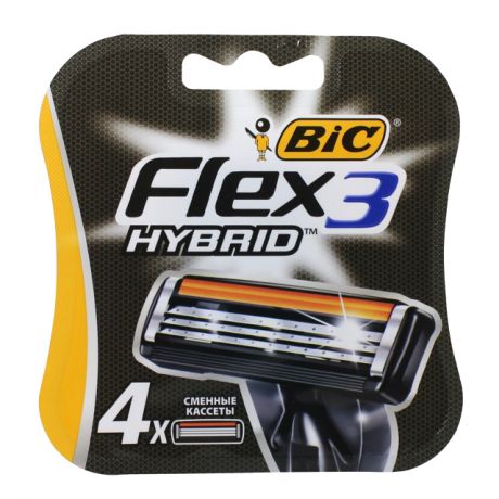 кассеты BIC Flex 3 Hybrid 4шт.