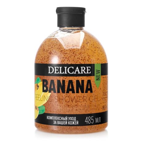 гель-пилинг для душа DELICARE Fruit peeling: Банан, 485 мл