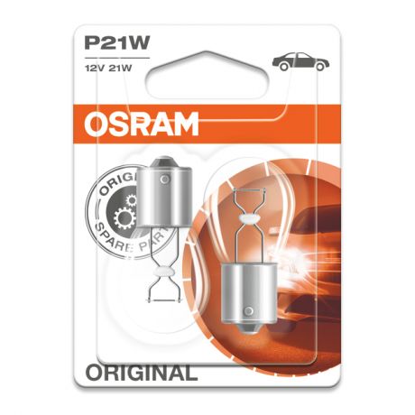 лампа OSRAM P21 12В 21Вт BA15S 2шт