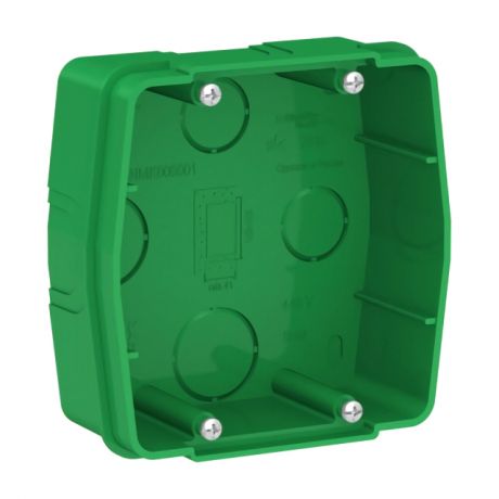 коробка монтажная BLANCA, к розеткам, для электроплит скрытой установки, зеленый