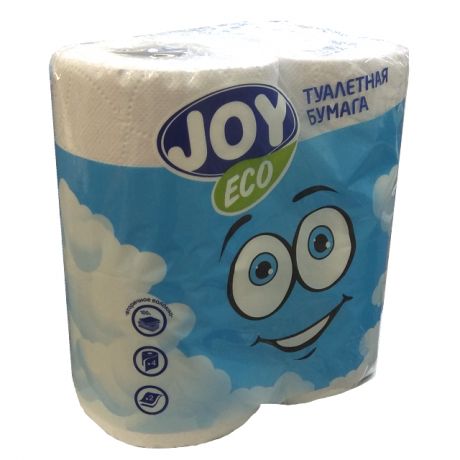 бумага туалетная JOY Eco, 4 шт/уп. 2-сл, 140 листов, без аромата