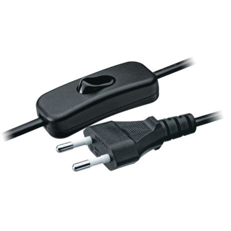 кабель для бра NAVIGATOR 2x0,5 1,7 м. 2 А с выключателем, черный