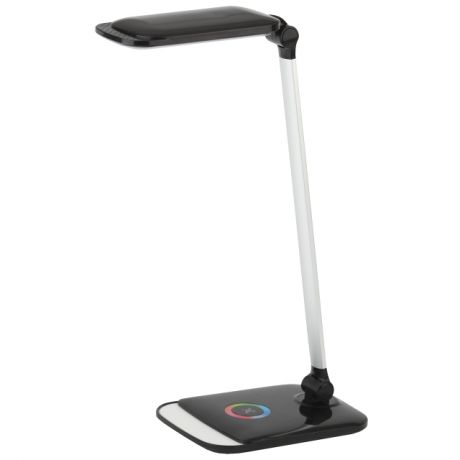 лампа настольная светодиодная ЭРА NLED-460 14Вт диммер USB-порт ночник черный с серебром